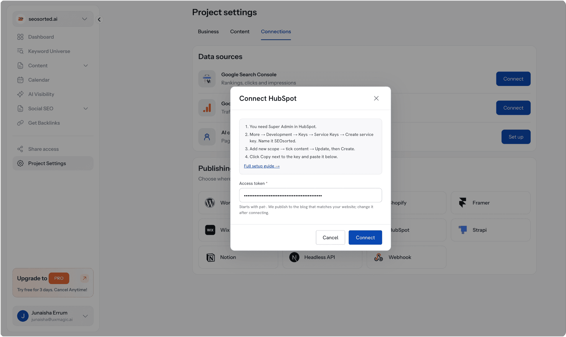 Connect Your HubSpot Account