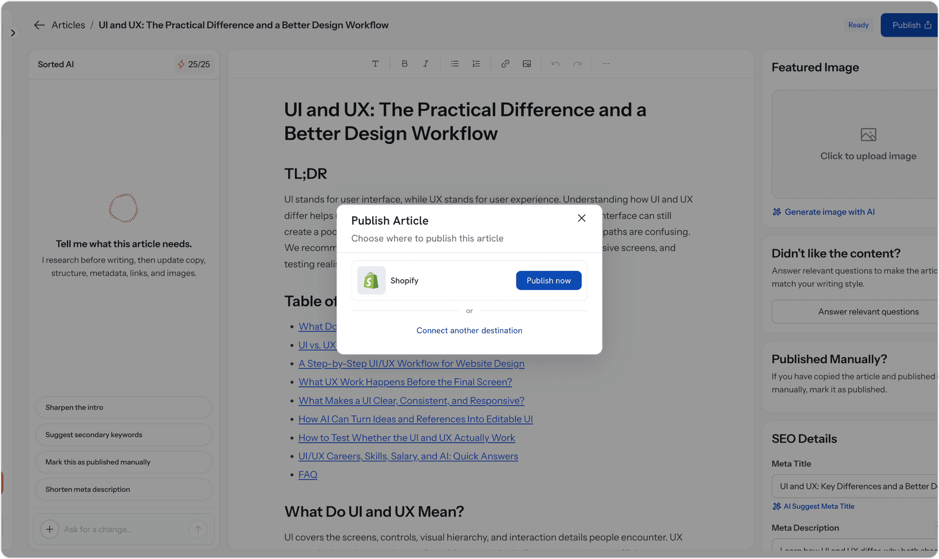 Articles start publishing automatically